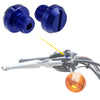 Universal M10 Motorcycle 2 x Mirror Hole Plugs Screws Caps Negative Blue