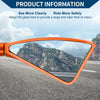 Motorcycle M8/M10 Rear View Mirrors Triangle Shape Orange Aluminum Alloy