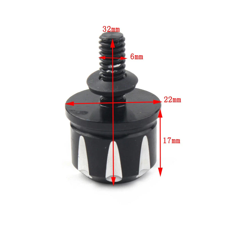 Harley Sportster, Wide Glide, Street Bob Black Rear Fender Seat Screw Bolt