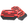 Auto Sport Pedals - Red Aluminum Anti-Slip Manual Brake Footrests