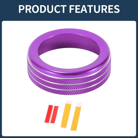 Dodge RAM (2018 - 2022) Purple Headlight Fog Light Switch Knob Cover Ring