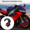 Horn-type Double Hook Aluminum Alloy Motorcycle Hanging Hook 1 Pc Black