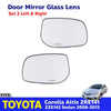 Side Door Mirror Glass Lens Fits Toyota Corolla Altis E140 4D SED 2008-13 D06