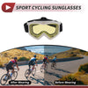 1 Pc Motorcycle Riding Goggles Yellow Lens White Frame PC Cycling Sunglasses