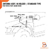 Toyota Hilux Ute Top Manual FM AM Radio Antenna Guard (1997-2004)