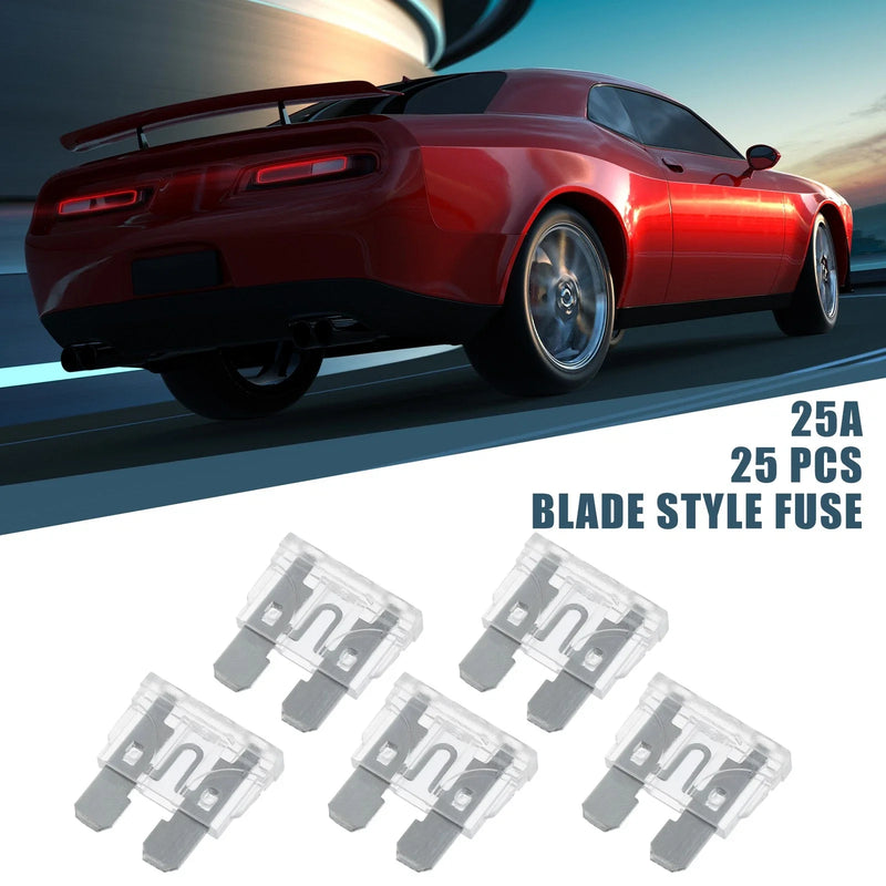 Car Boat Truck Motorcycle 25pcs Blade Style Fuses 25A
