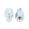 Motorcycle Bike 5pcs 8mm RH to 10mm LH Rearview Mirrors Adapter Silver Tone