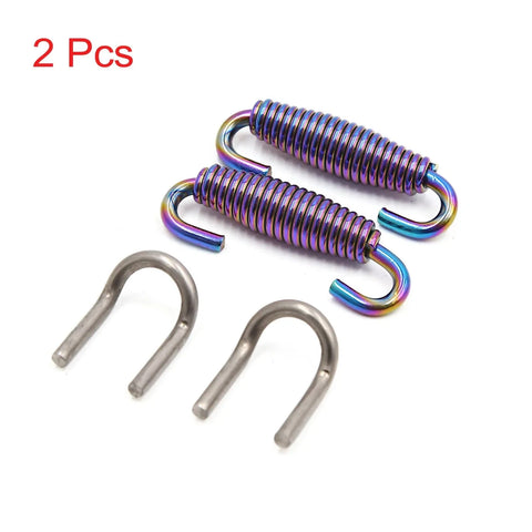 Universal 2 x Stainless Steel Exhaust Pipe Spring with Pull Hook