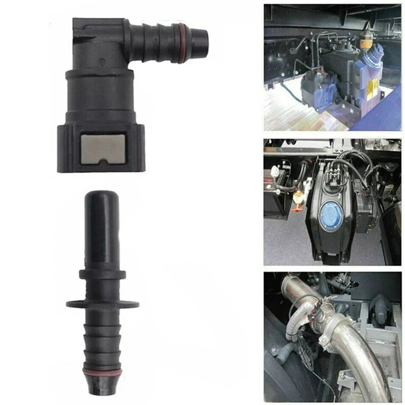 SAE 9 49 14 x Nylon Fuel Line Quick Disconnect 90° Elbow ID 6mm