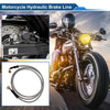 Make Model 170cm Motorcycle Brake Clutch Oil Hose Line Silver Tone