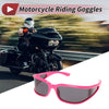Motorcycle Riding Goggles Gray Lens Pink Frame Tri-acetel Cellulose