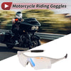 Motorcycle Set 1 Motorcycle Goggles Light Blue Lens White Frame PC TPU