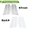 Chevy Cruze 6 Pcs Silver Tone Pillar Window Trim (2016-2019)