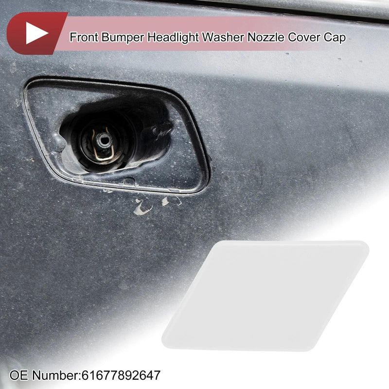 BMW 335d White Bumper Headlight Washer Nozzle Cover Cap