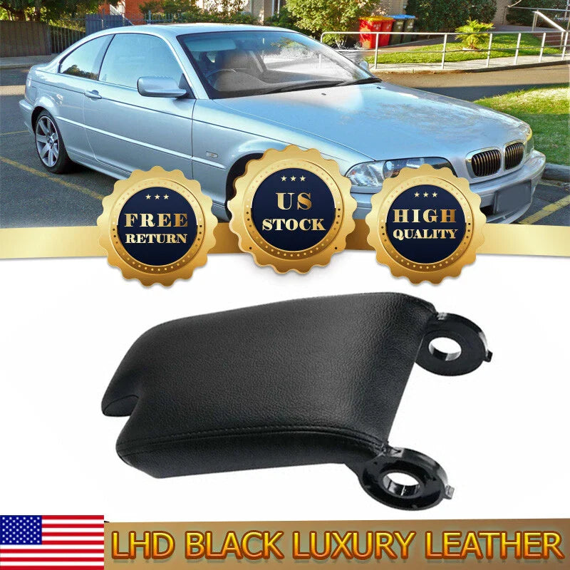 BMW E46 3 Series (1999-2004) - Black Cover Center Console Lid Armrest