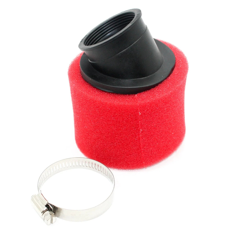 RED PIT PRO Trail Quad Dirt Bike ATV 48mm Bent Angled Foam Air Filter Pod