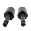 Universal Motorcycle 1.5" Black Handlebar Grips & End Caps