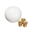 Manual Gear Shifter - 3 Adapters Acrylic White Round Ball Shift Knob