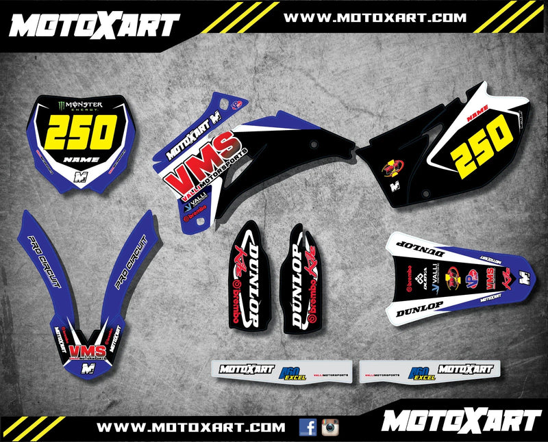 YZF 250 (2007-2009) - VALLI STYLE Decals & Stickers Custom Sticker Kit