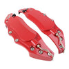 Universal Car Red 3D Metal Brake Caliper Covers (Fits Most Models)