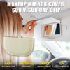 Ford (2015-2023) - Beige 1 Set Makeup Mirror Cover Sun Visor Cap Clip