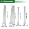 BMW X3 Silver Tone 8 Pcs Door Pillar Window Trim (2003-2010)