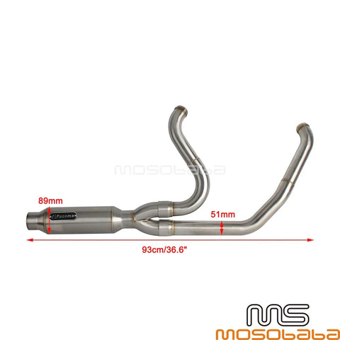 Harley Touring Electra Glide Road King Road Glide Exhaust Muffler Pipe (17-23)