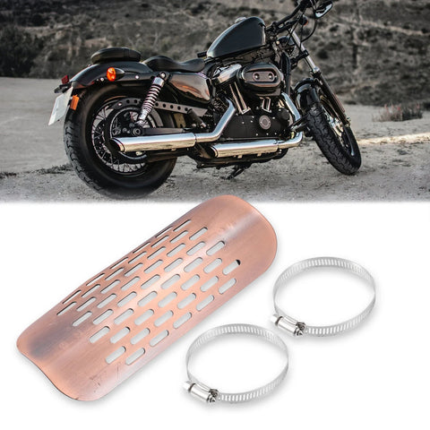 MC Exhaust Heat Shield / 1 Set / Shield Cover Heel Guard Copper Tone