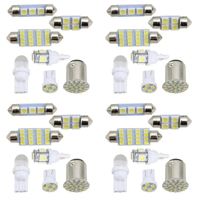Interior Dome Map License Plate Lights 28pcs T10 LED Car Bulb Lamps