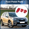 Subaru Forester (2019-2021) Red 3 x Foot Accelerator Pedal Covers