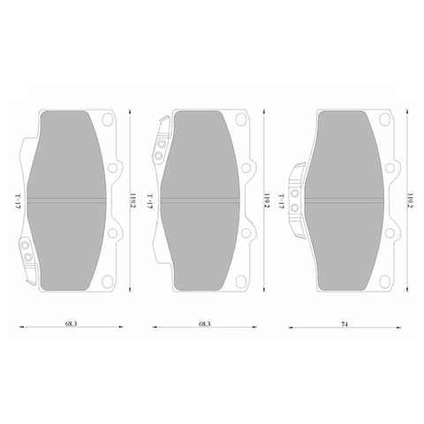 Toyota Prado 90 Series 1996-2002 Front Disc Brake Pads Set (2 x Pads)