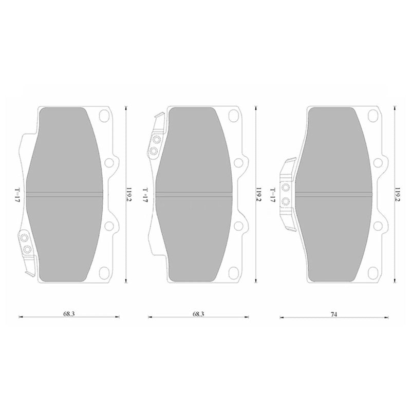 Toyota Prado 90 Series 1996-2002 Front Disc Brake Pads Set (2 x Pads)