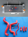 Suzuki SV650N SV650 2003-2004 Aluminum Radiator + Red Hose