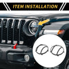 Jeep Wrangler (2007-2017) Black Headlight Round Grill Guard Covers