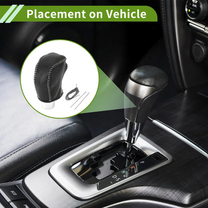 Car Gear Shift Knob Cover for Toyota Tacoma (2016-2022) Pebbled Black Grey