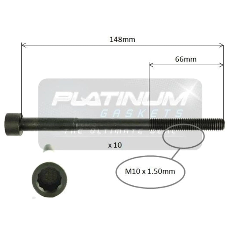 Toyota Prius V Engine Cylinder Head Bolt 4cyl 1.8L 2ZR-FXE (2012–2019)