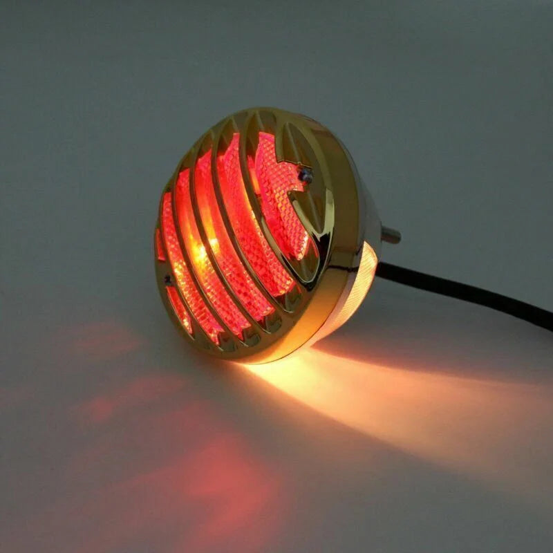 Bob Chopper Rat Gold Round Motorcycle Tail Light