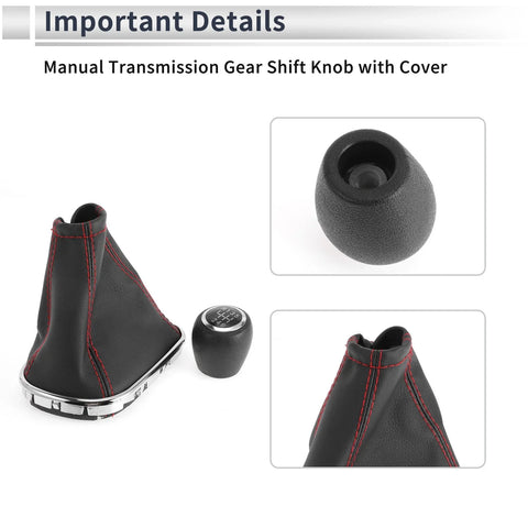 Chevrolet Cruze (2010-2015) Leather 6 Speed Gear Shifter Knob with Cover