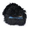 Car Black Sheepskin Center Console Armrest Cover