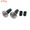 Motorcycle 2 x 7/8" Titanium Handlebar Grip Bar End Slider Caps Plugs