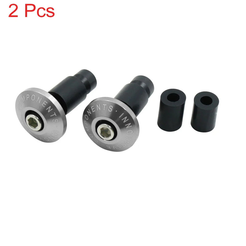 Motorcycle 2 x 7/8" Titanium Handlebar Grip Bar End Slider Caps Plugs
