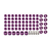 Harley Touring Street Road Glide 66X Engine Bolt Topper Cap Purple (2002-2023)