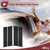 Toyota Tundra (2023-2024) Black 4 Pcs Car Door Pillar Window Trim