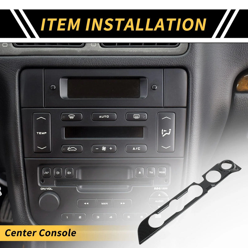 Toyota Tacoma Carbon Fiber Pattern Console AC Switch Button Trim