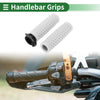 Handlebar TPU White Grips 7/8" 22mm Motorcycle Hand Grips Cover Kit
