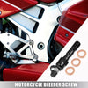 Motorcycle Set Master Cylinder Bleeder Screw Dust Cap Washer M10x1.25