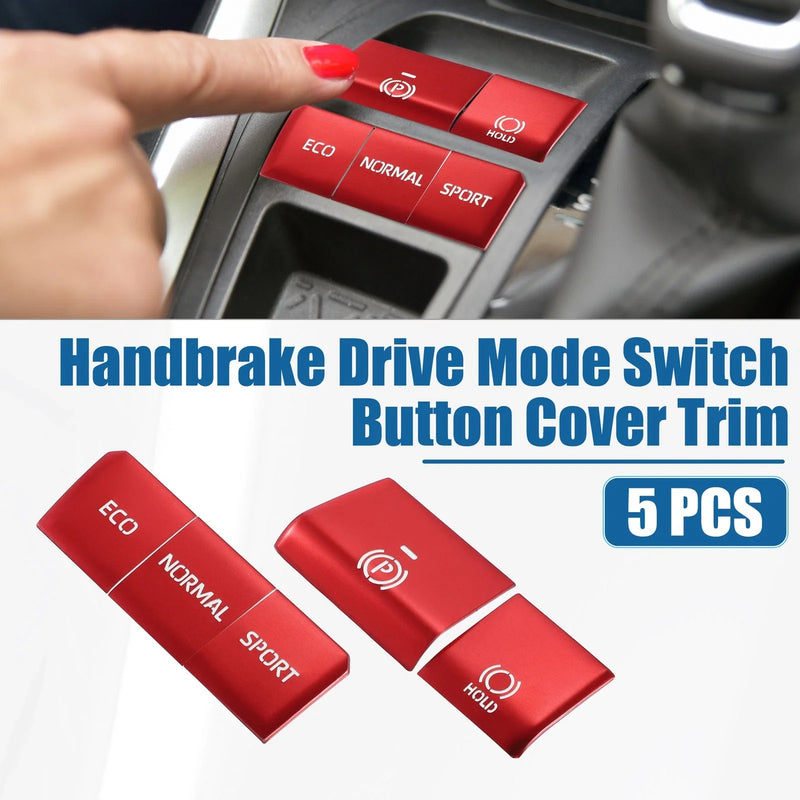 Toyota RAV4 Handbrake Drive Mode Button Metal Cover Trim 5 x (2019–2022)