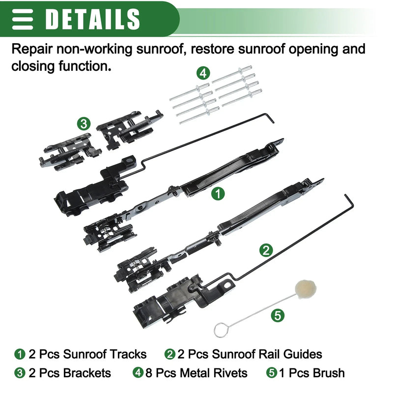 Ford F-150 (2000-2014) - Metal Black 1 Set Sunroof Repair Tools