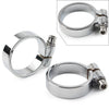 Harley XL Ironhead Sportster 1000 Chrome Exhaust Port Clamps (1957-1985)
