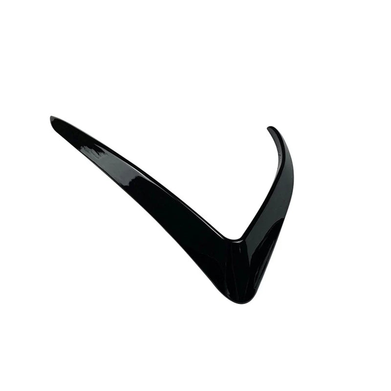 Tesla Model 3 Black Front Bumper Side C Canards Covers Trim (2017–2023)